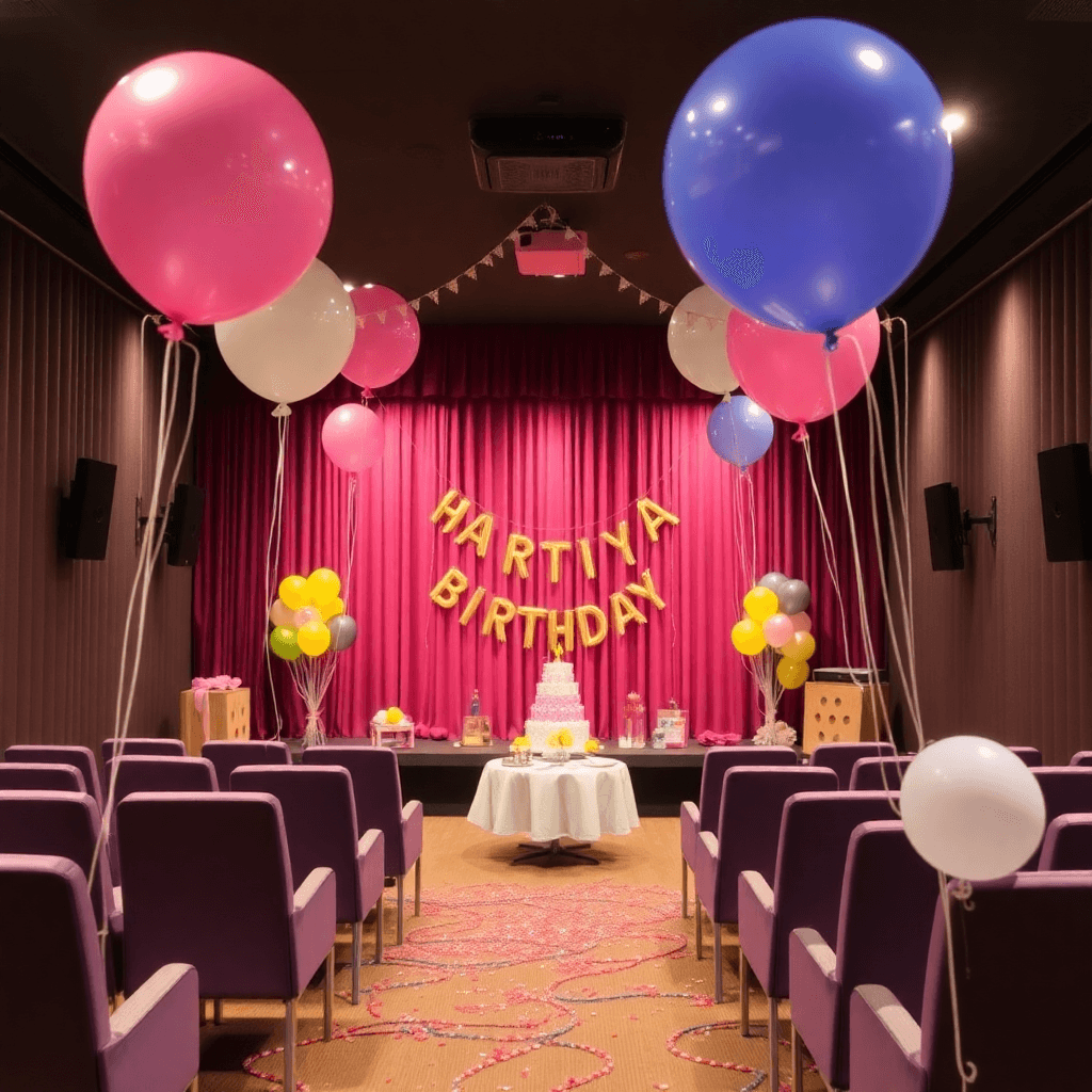 Birthday celebration in private theatre